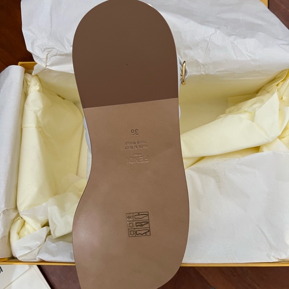 Fendi O’Lock white sandal New size 36 - Picture 4 of 12